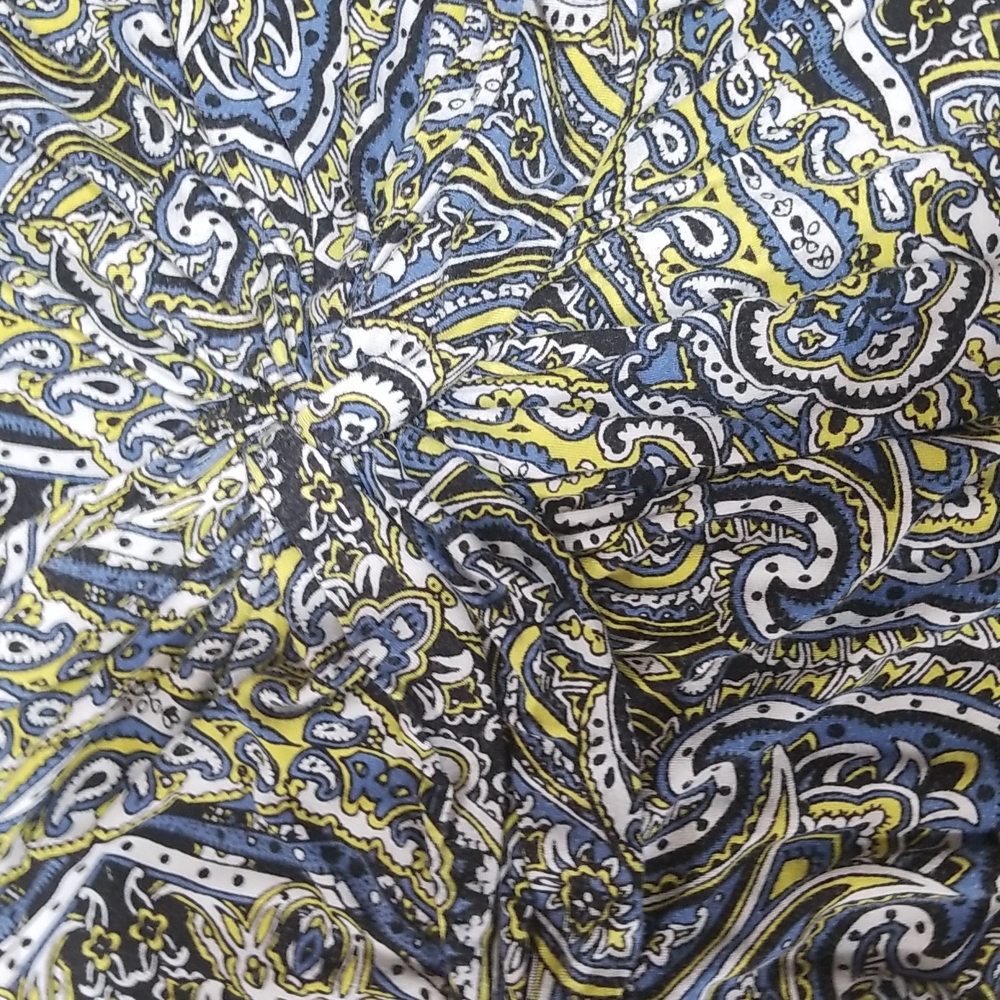 SOMA Live Lounge Wear Luxuriously Soft Paisley Print Twist Front Top Tunic Shirt - Picture 9 of 13
